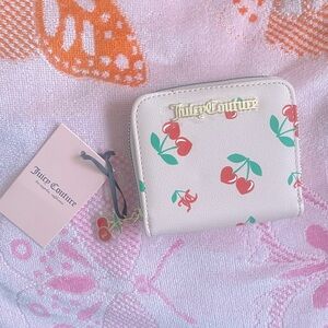 Juicy Couture Pink Cherry Juicy Fruit Small Zip Around Wallet NWT